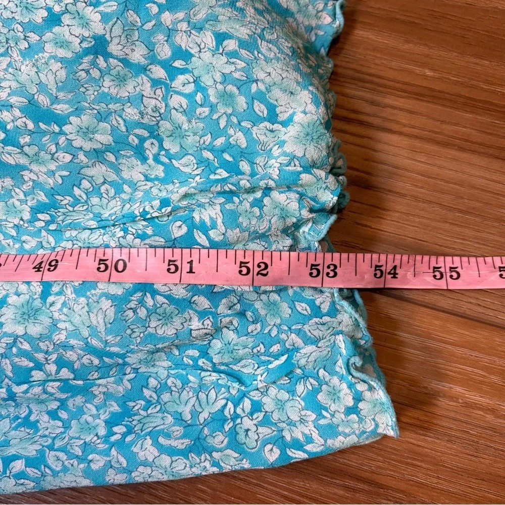 American Eagle vintage blue ditzy floral maxi slip dress size 2 fairy cottage - Picture 8 of 10